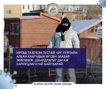 БЗД-ийн II хороо 8/1 дүгээр байрны нэг өрхийн 3, VII хорооны 38А байрны нэг иргэнээс халдвар илэрсэн тул хөл хорио тогтоолоо