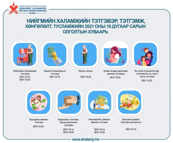 Насны хишиг, эхийн алдар одонгийн болон тэтгэвэр, хүүхдийн мөнгө олгох хуваарь